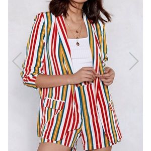 Blazer & Shorts: 2-FOR-1 Striped Set